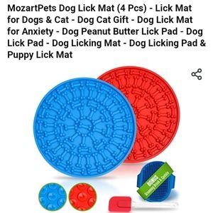 MozartPets Dog Lick Mat (4 Pcs) - Lick Mat for Dogs & Cat - Dog Cat Gift - Dog L